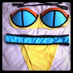Neon Colored Bikini NEW never worn